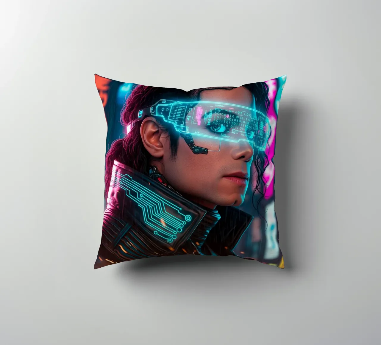 Michael Jackson - Cyber Punk art (2) cuscino da Lembayung art