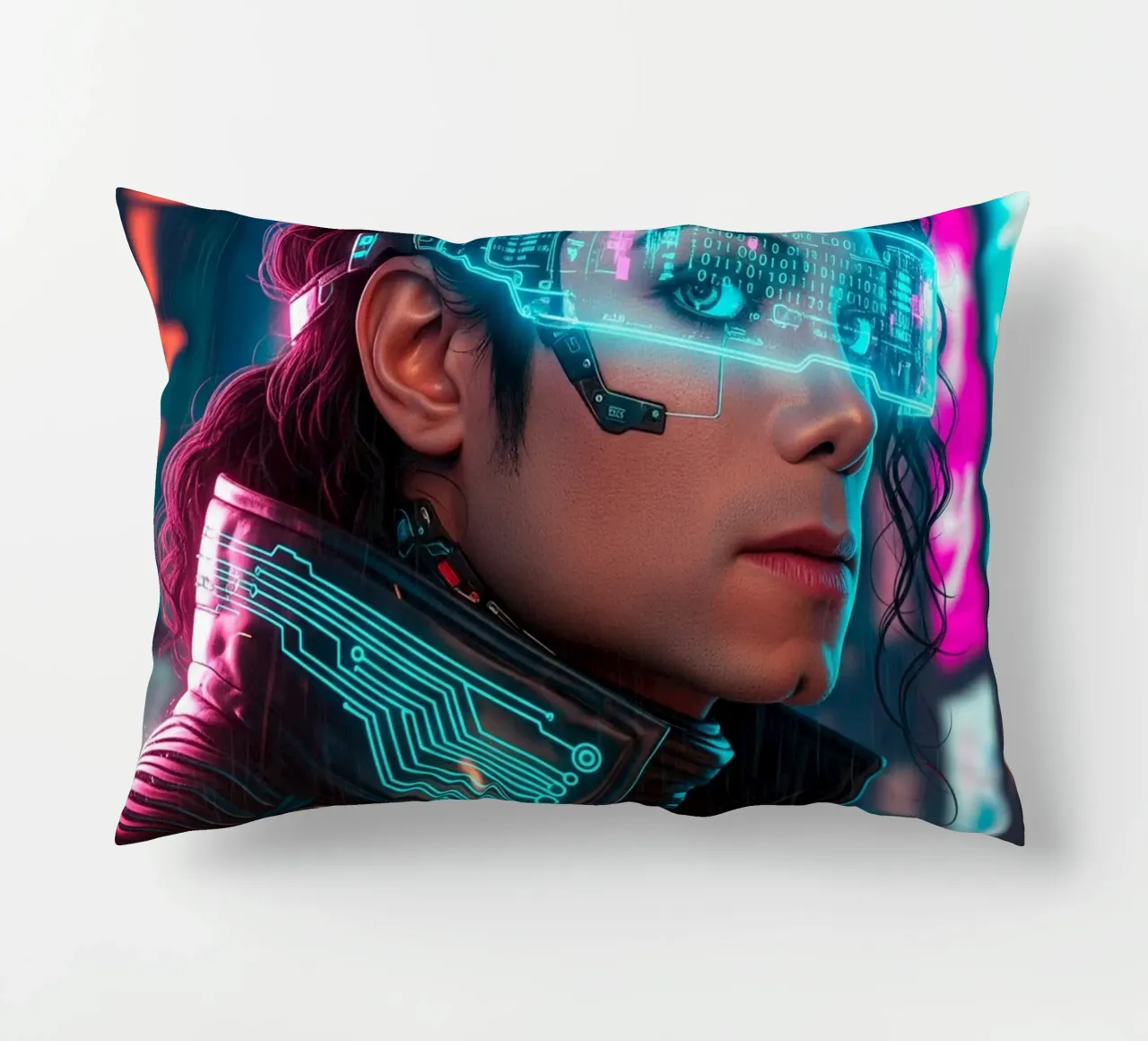 Michael Jackson - Cyber Punk art (2) cuscino da Lembayung art