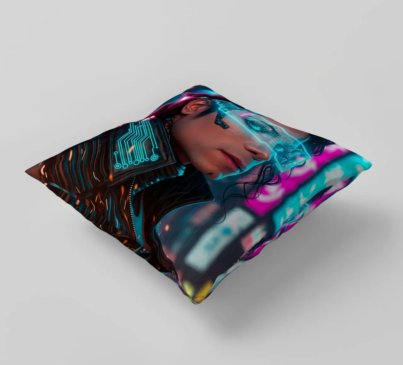 Michael Jackson - Cyber Punk art (2) cuscino da Lembayung art