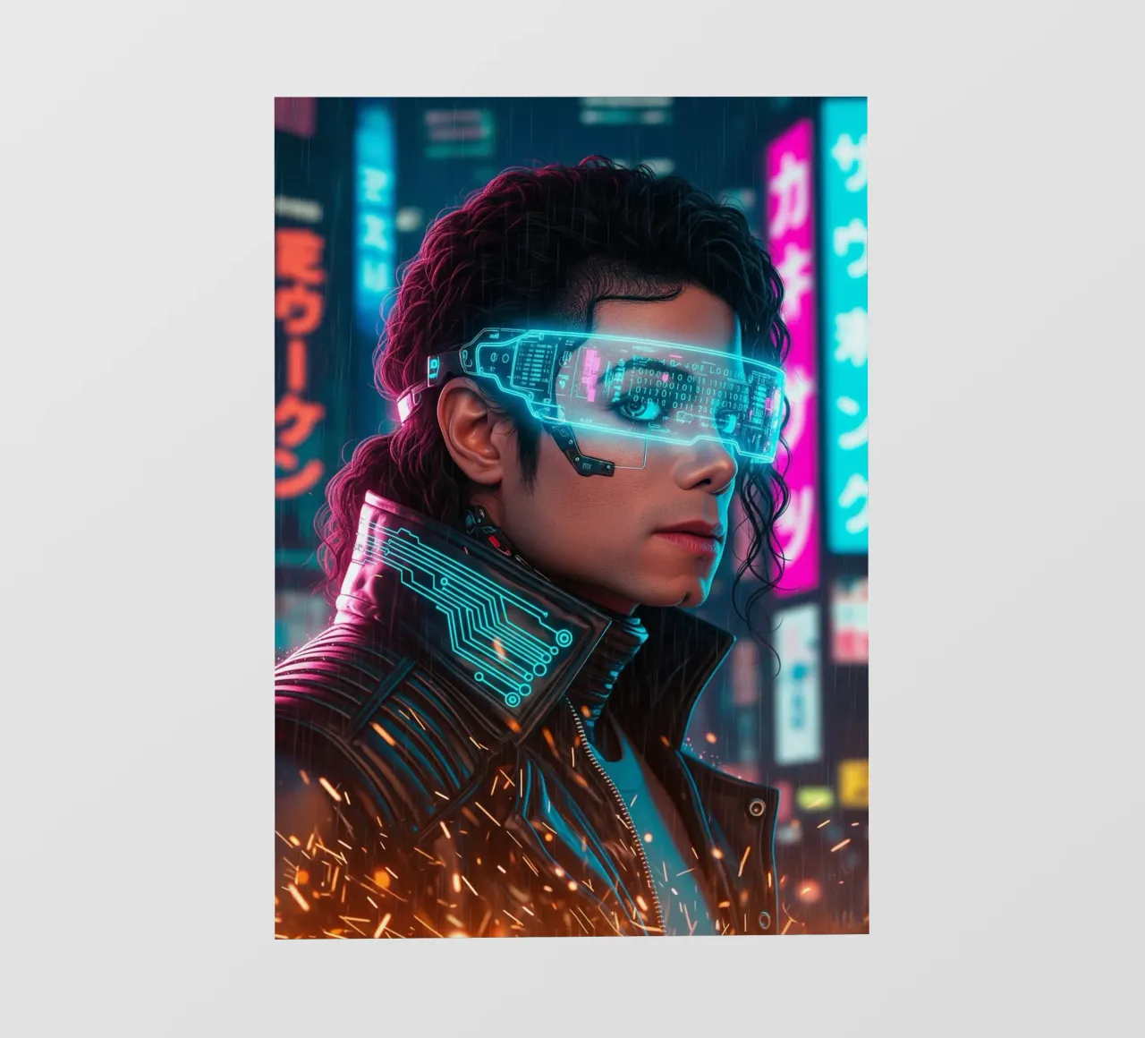 Michael Jackson - Cyber Punk art (2) telo in pvc da Lembayung art