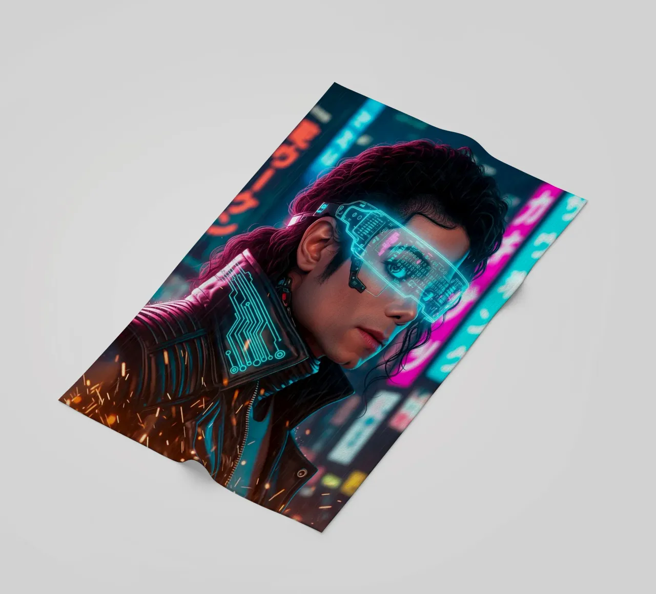 Michael Jackson - Cyber Punk art (2) telo mare da Lembayung art