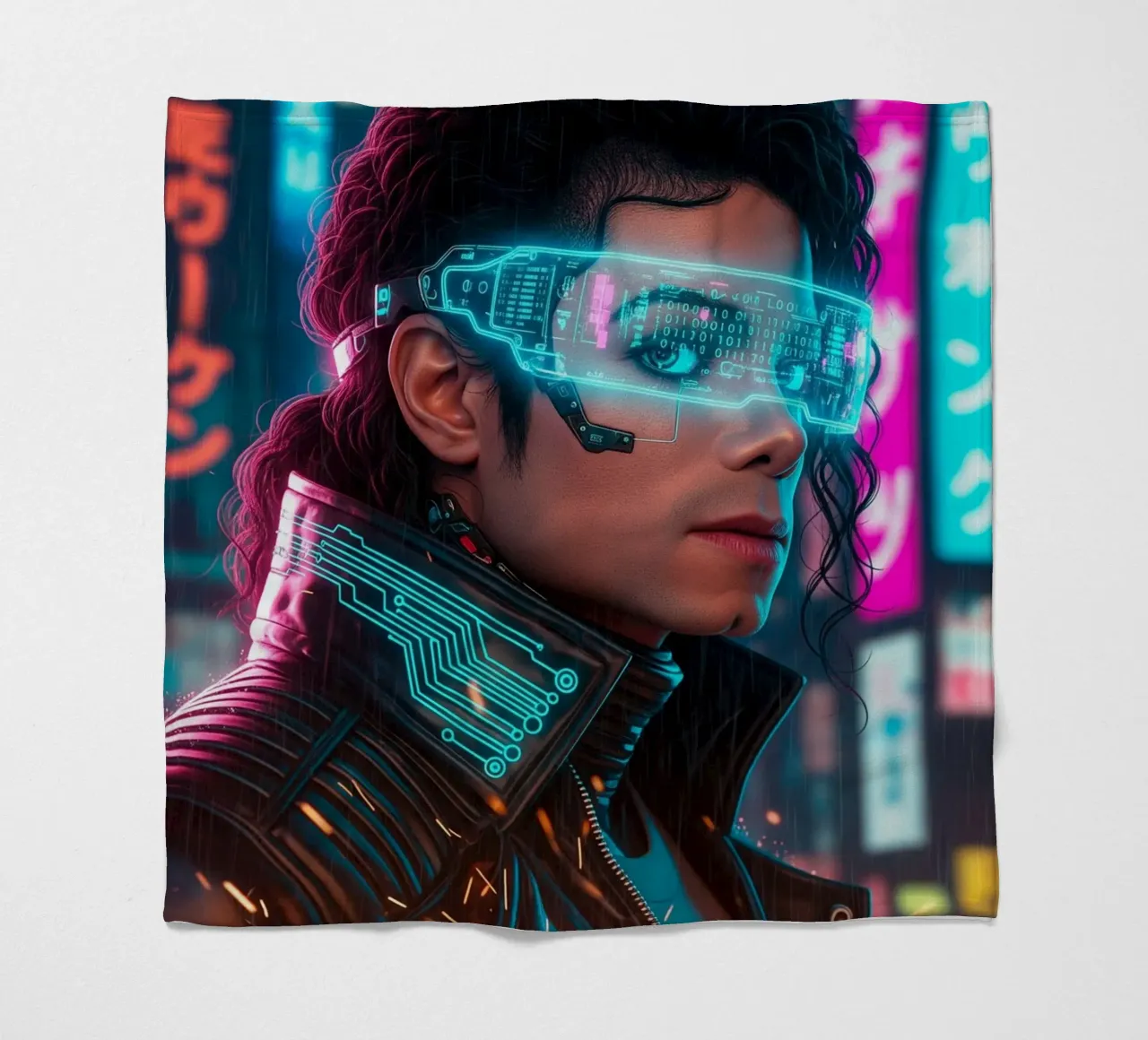 Michael Jackson - Cyber Punk art (2) coperta in pile da Lembayung art