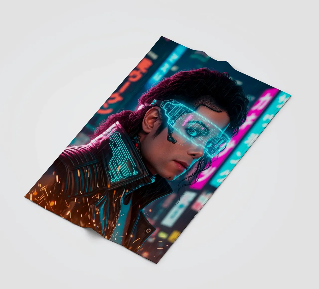 Michael Jackson - Cyber Punk art (2) coperta in pile da Lembayung art