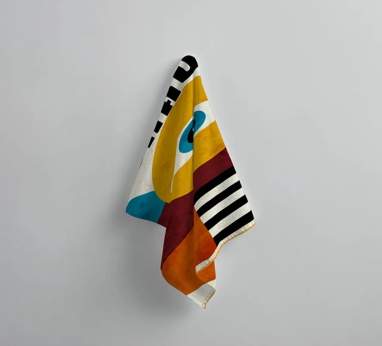 Bauhaus Oog Abstracte Kunst badhanddoek van Jason Studio
