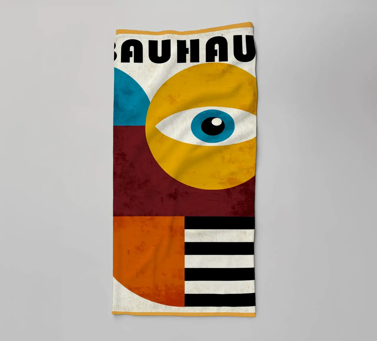 Bauhaus Oog Abstracte Kunst badhanddoek van Jason Studio