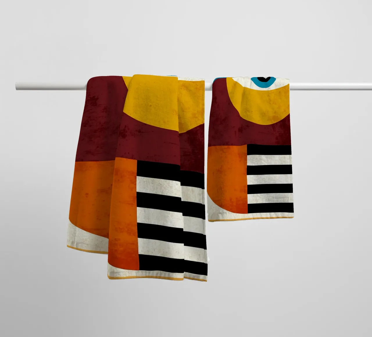 Bauhaus Oog Abstracte Kunst badhanddoek van Jason Studio