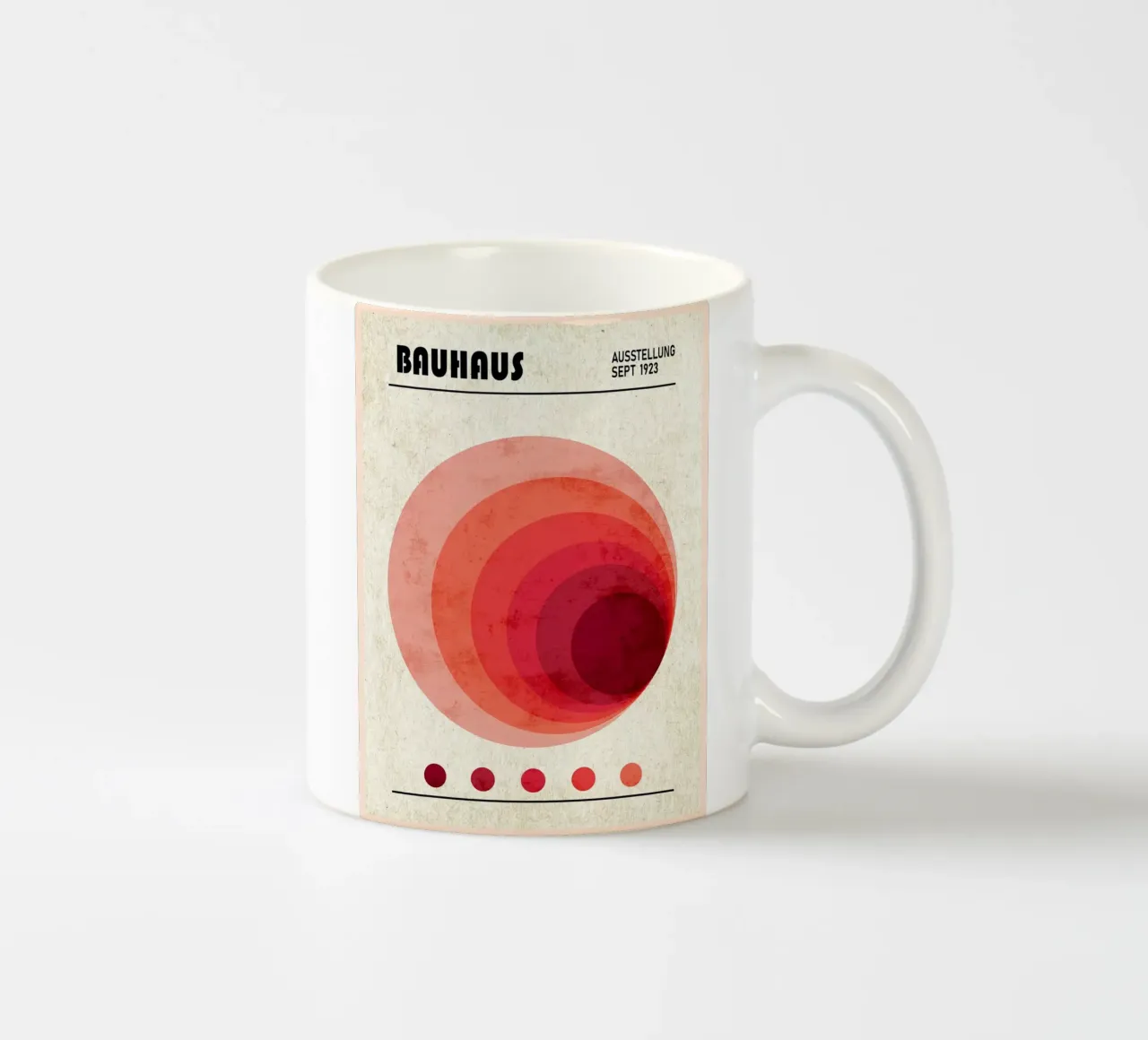 Manifesto della mostra Bauhaus, settembre 1923 tazza in ceramica da Jason Studio