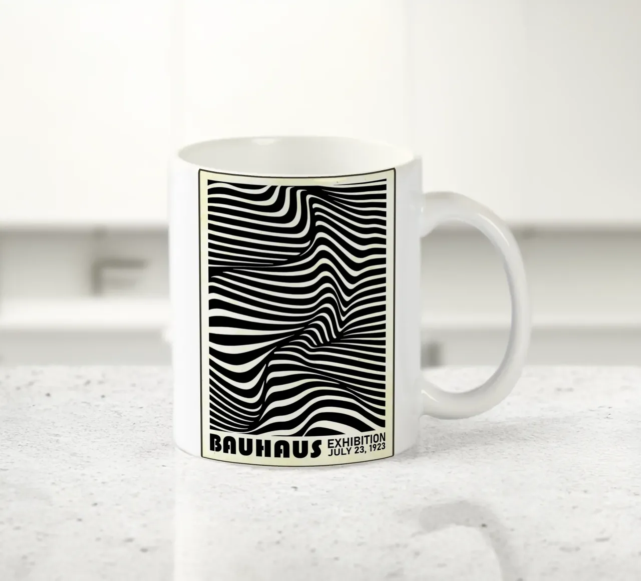 Manifesto della mostra Bauhaus, 23 luglio 1923 tazza in ceramica da Jason Studio