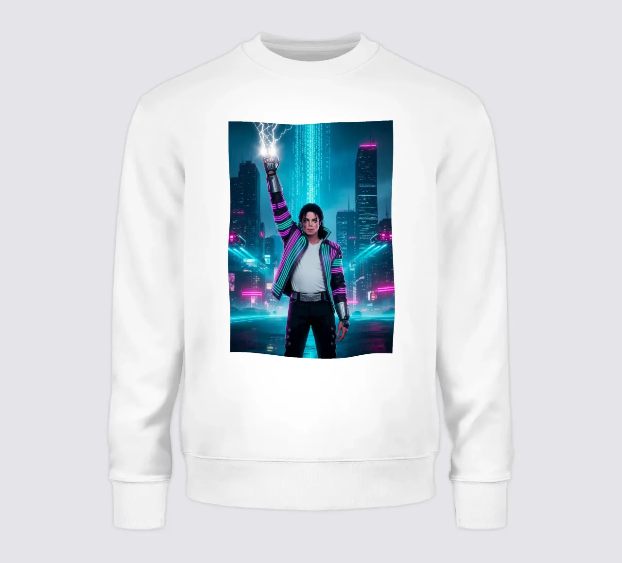Michael Jackson - Cyber Punk art style (3) felpa da Lembayung art