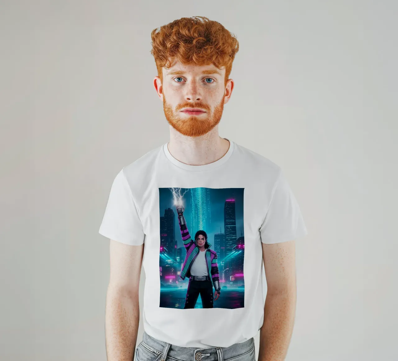 Michael Jackson - Cyber Punk art style (3) t-shirt da Lembayung art