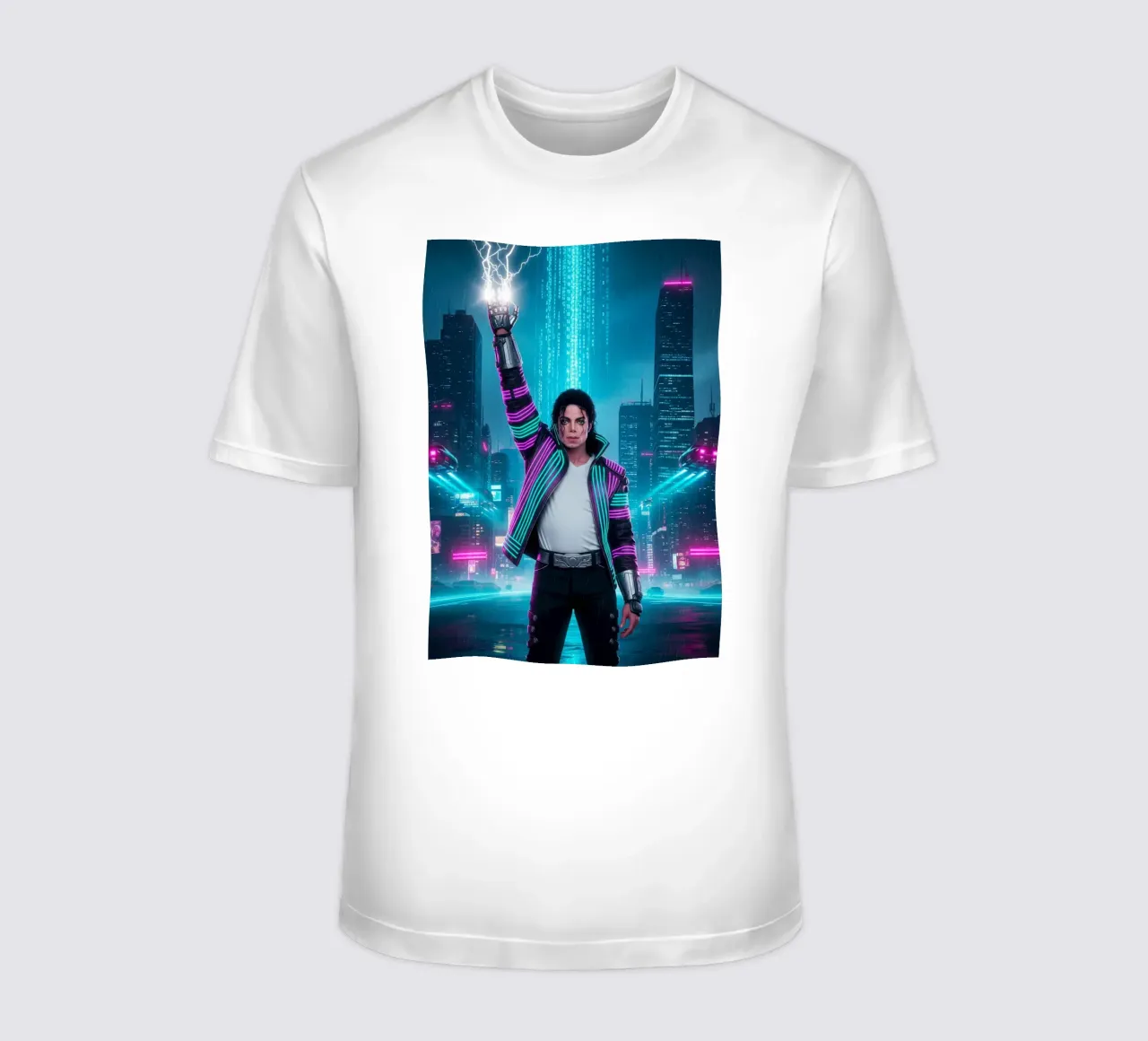 Michael Jackson - Cyber Punk art style (3) t-shirt da Lembayung art