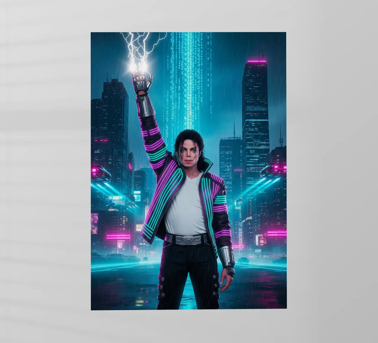 Michael Jackson - Cyber Punk art style (3) pellicola backlit da Lembayung art