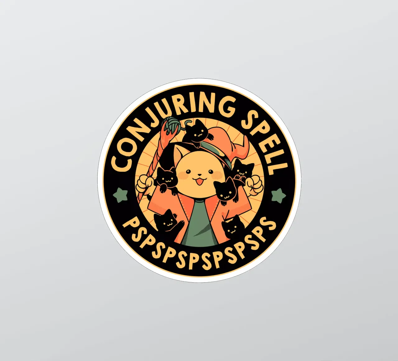 Conjuring Spell Pspsps adesivo da Tobe Fonseca