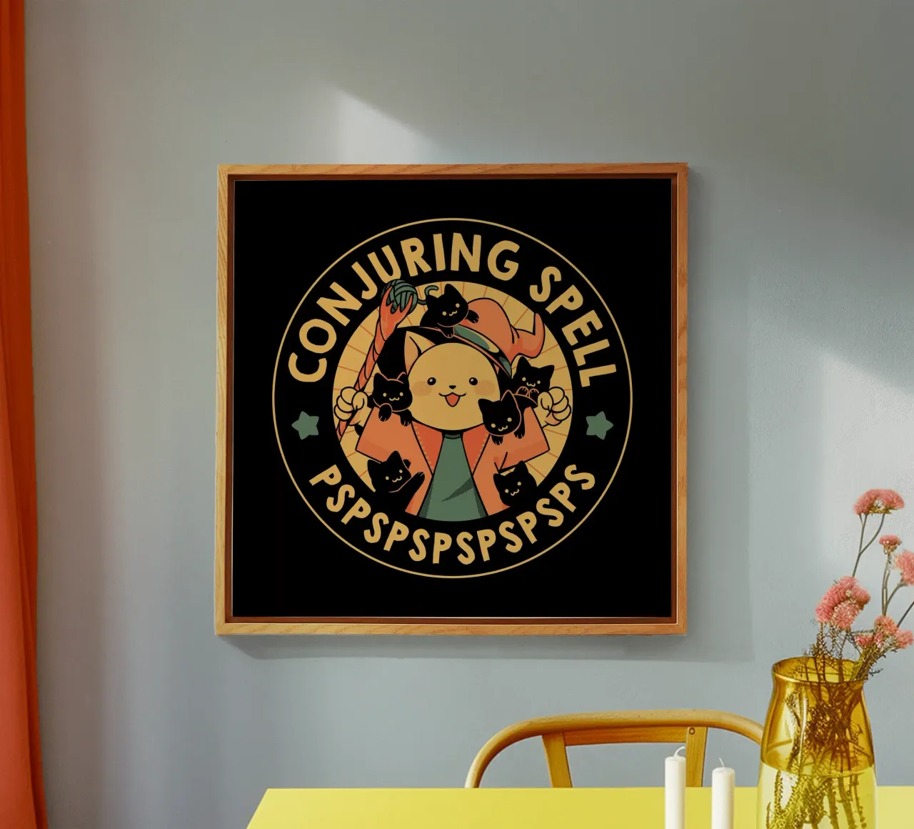 Conjuring Spell Pspsps acryl van Tobe Fonseca