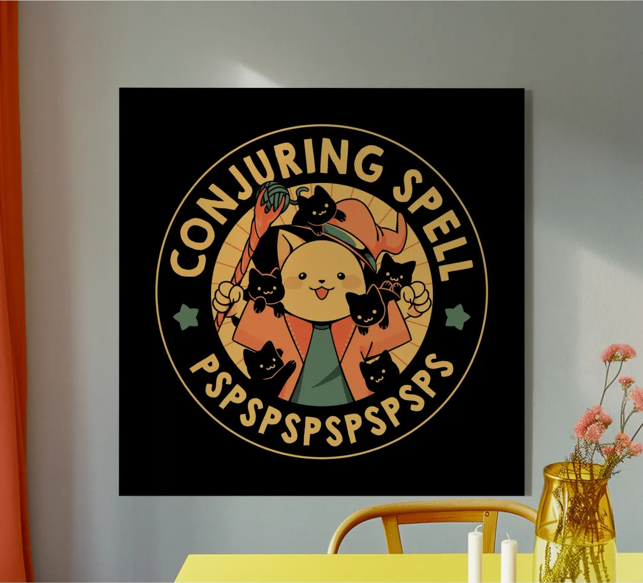 Conjuring Spell Pspsps acryl van Tobe Fonseca