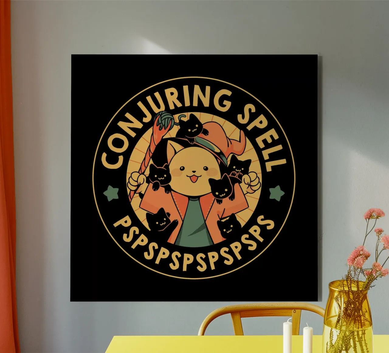 Conjuring Spell Pspsps alluminio dibond da Tobe Fonseca