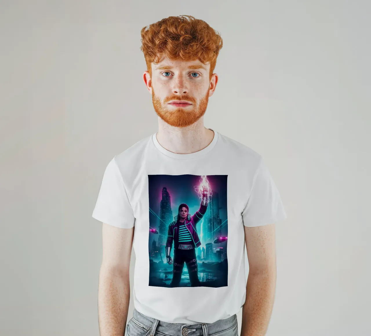Michael Jackson - Cyber Punk art style (4) t-shirt da Lembayung art