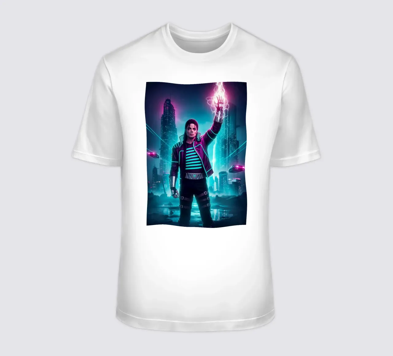 Michael Jackson - Cyber Punk art style (4) t-shirt da Lembayung art
