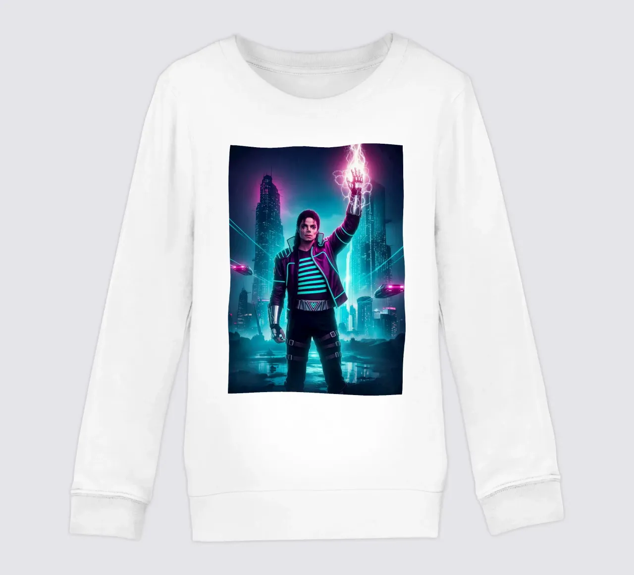 Michael Jackson - Cyber Punk art style (4) felpa bambino da Lembayung art