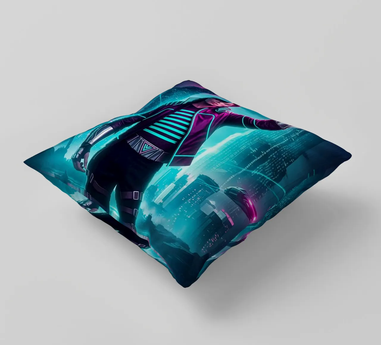 Michael Jackson - Cyber Punk art style (4) cuscino da Lembayung art