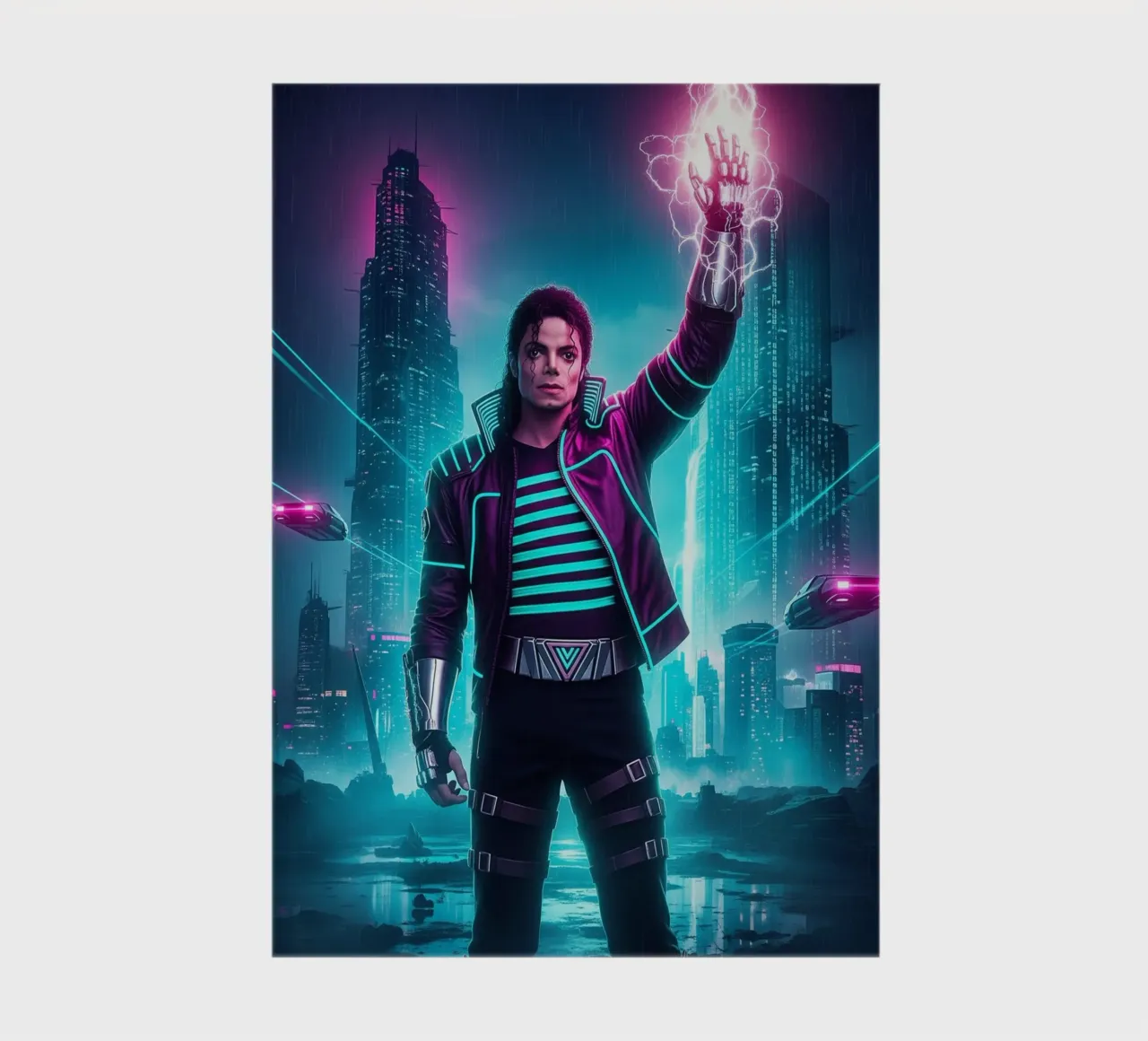 Michael Jackson - Cyber Punk art style (4) notebook by Lembayung art