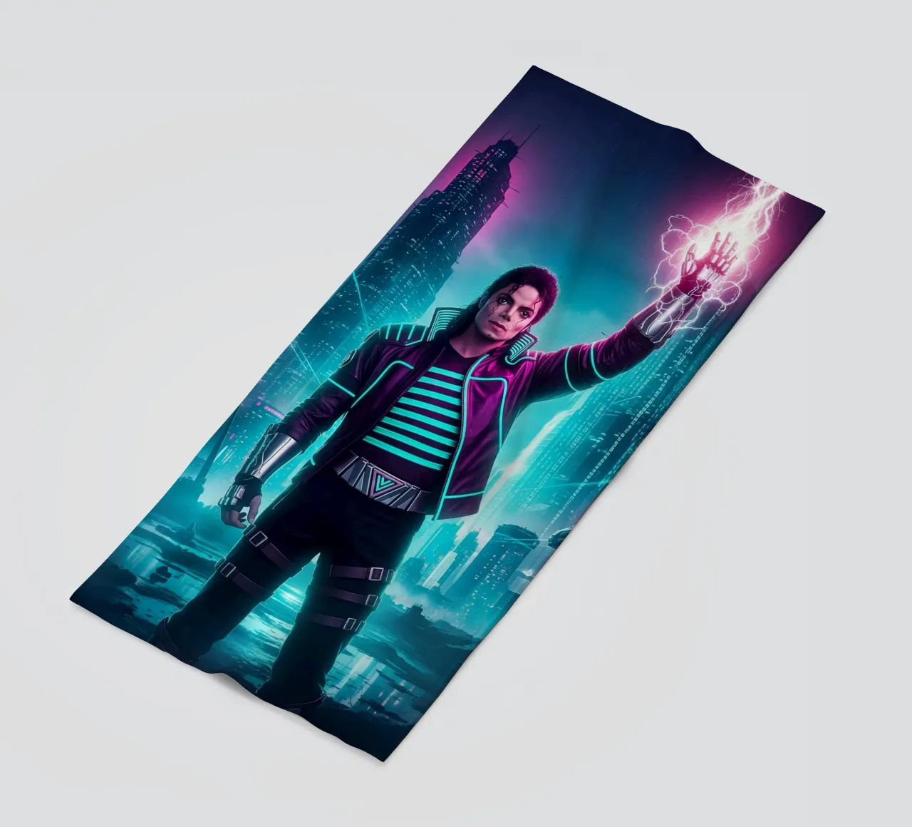 Michael Jackson - Cyber Punk art style (4) telo mare da Lembayung art