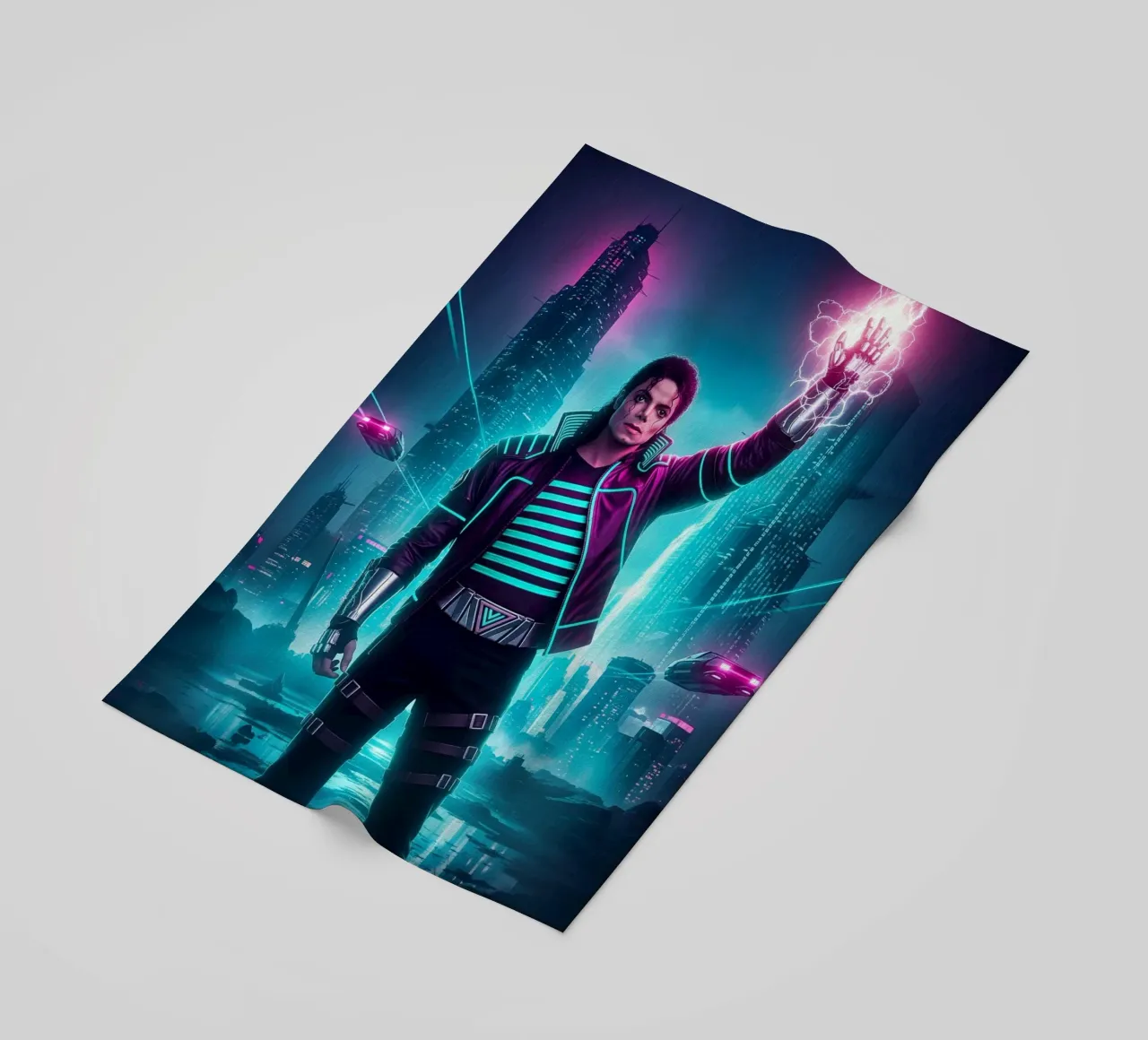 Michael Jackson - Cyber Punk art style (4) telo mare da Lembayung art