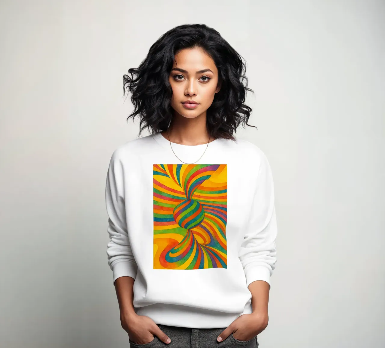 bal cirkelvormige abstracte tekening ilustratie sweatshirt van Permatax