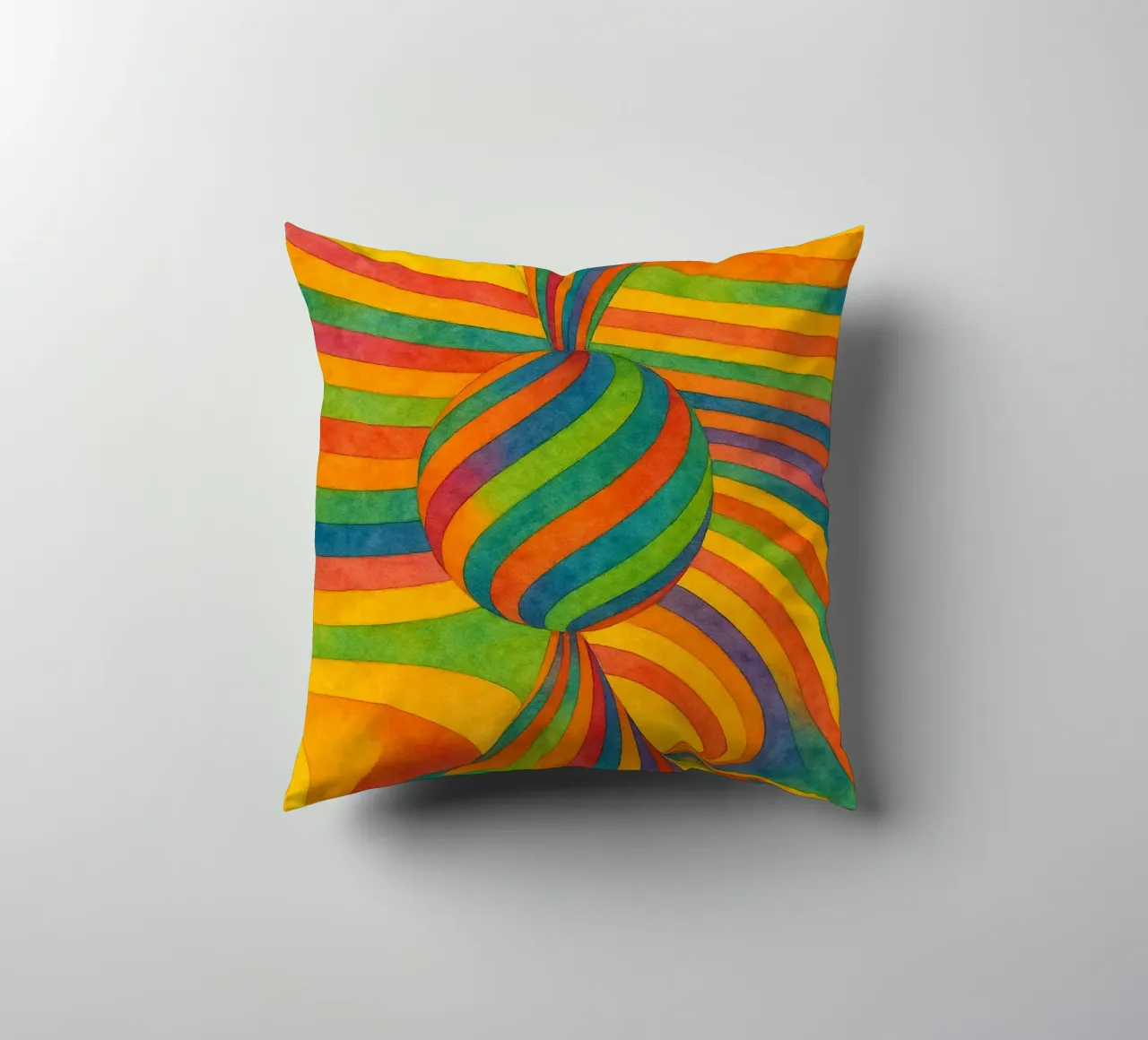 ball circular abstract drawing ilustration decorative cushion by Permatax