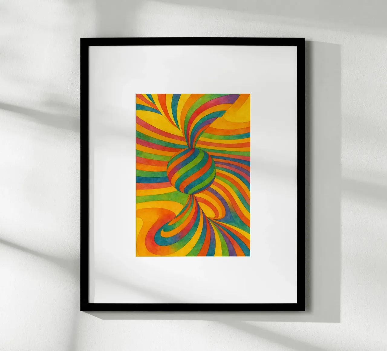 palla circolare disegno astratto ilustrazione poster con telaio in alluminio da Permatax