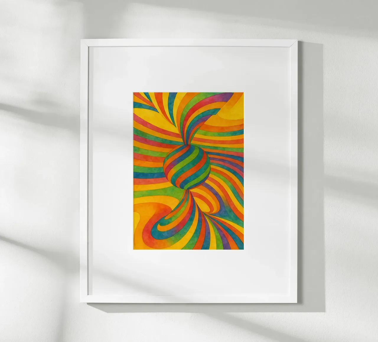 palla circolare disegno astratto ilustrazione poster con telaio in alluminio da Permatax