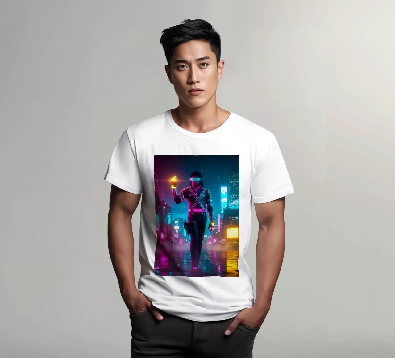 Michael Jackson - Cyber Punk art style (5) t-shirt da Lembayung art
