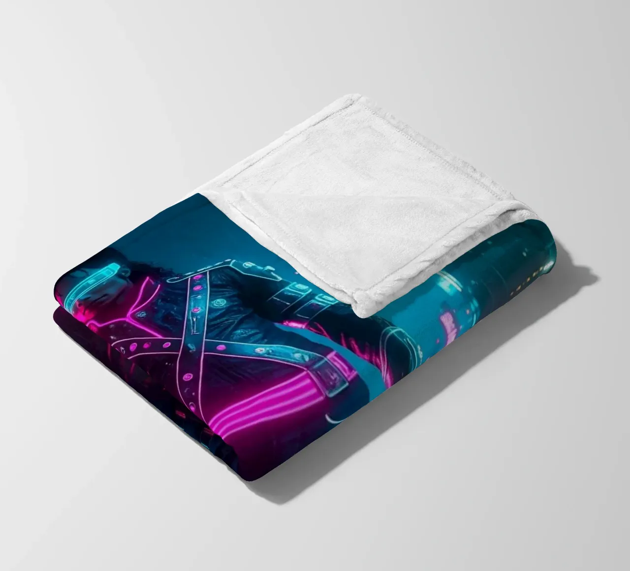 Michael Jackson - Cyber Punk art style (5) coperta in pile da Lembayung art