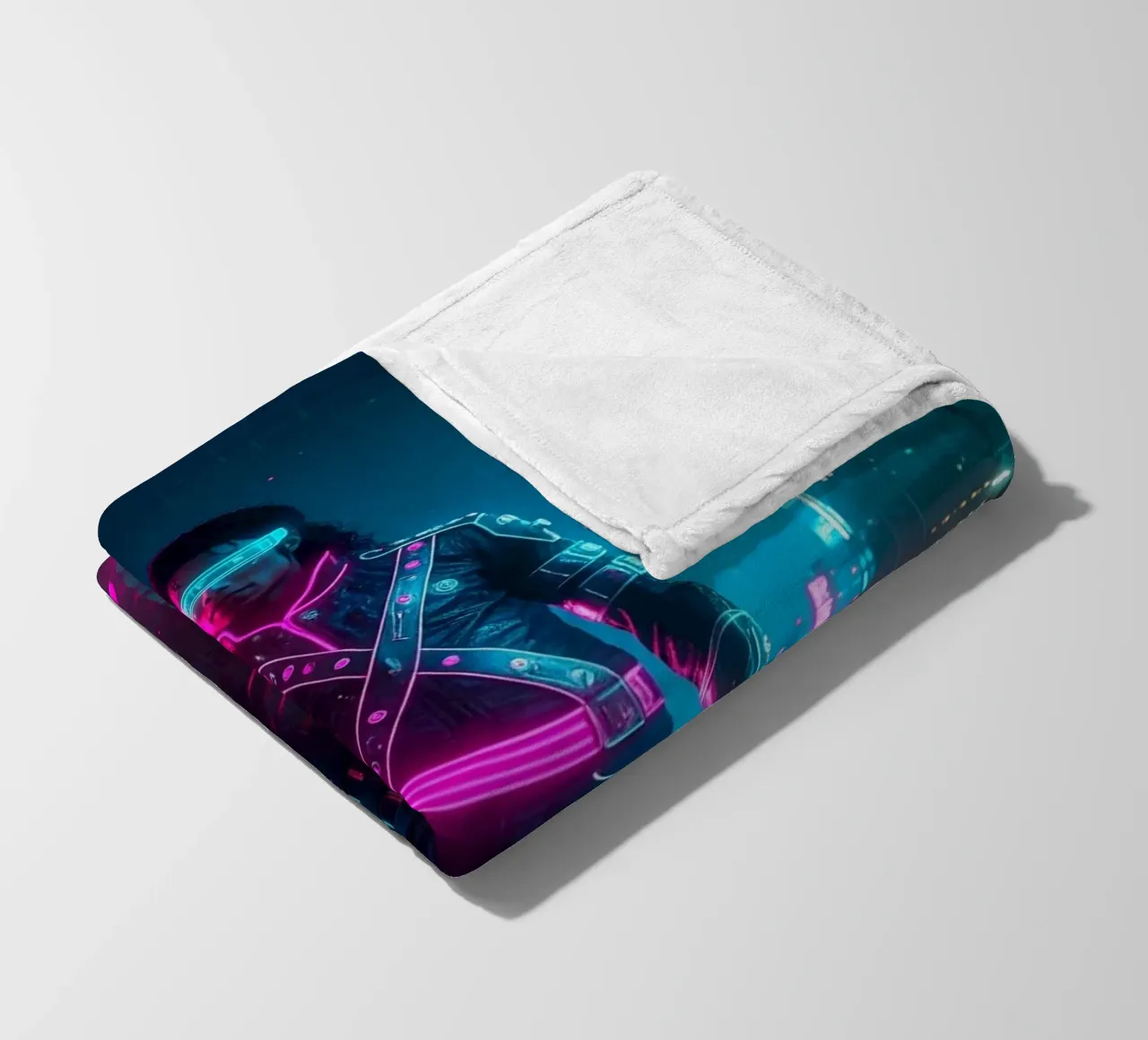 Michael Jackson - Cyber Punk art style (5) coperta in pile da Lembayung art