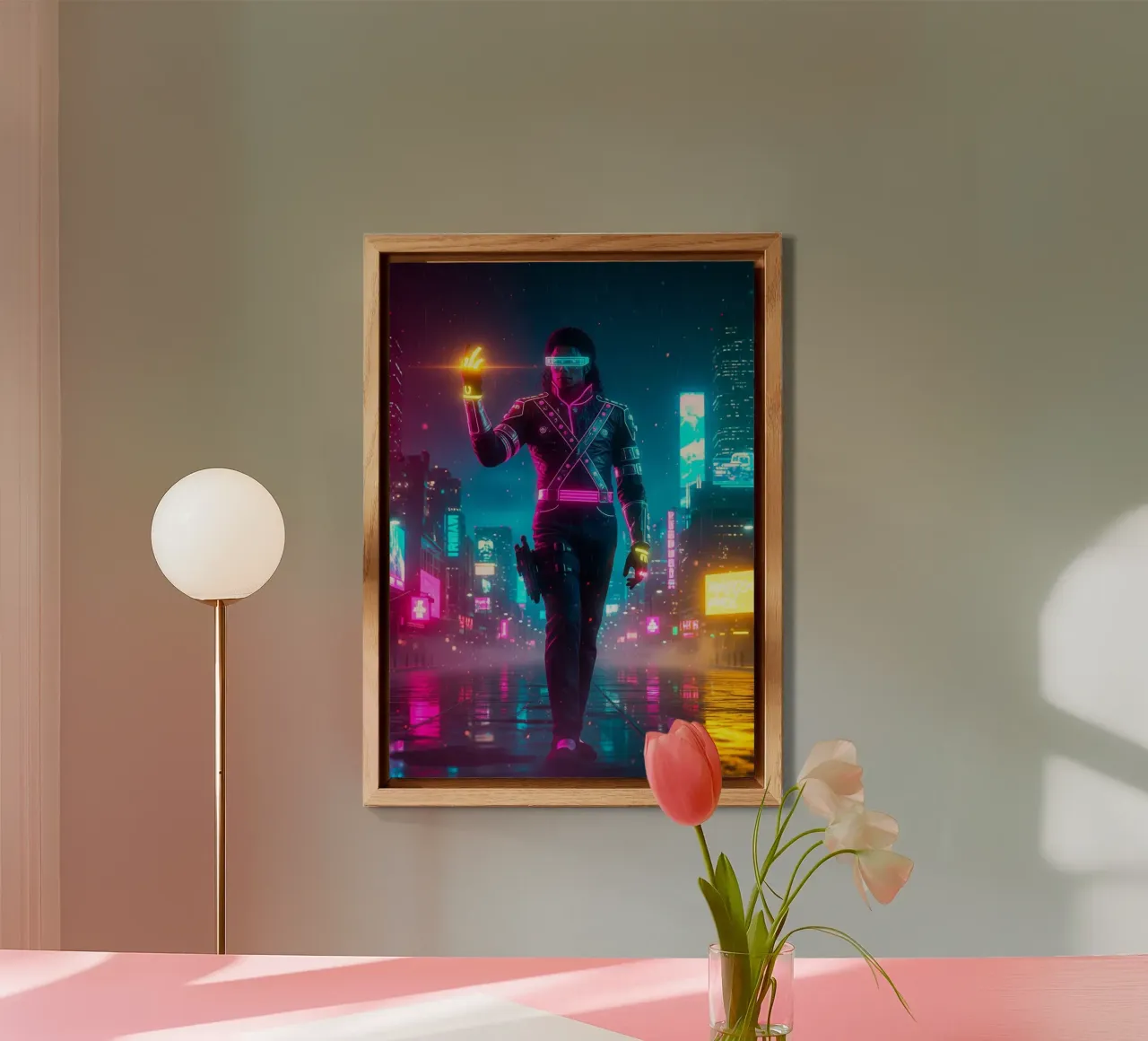 Michael Jackson - Cyber Punk art style (5) alluminio dibond da Lembayung art