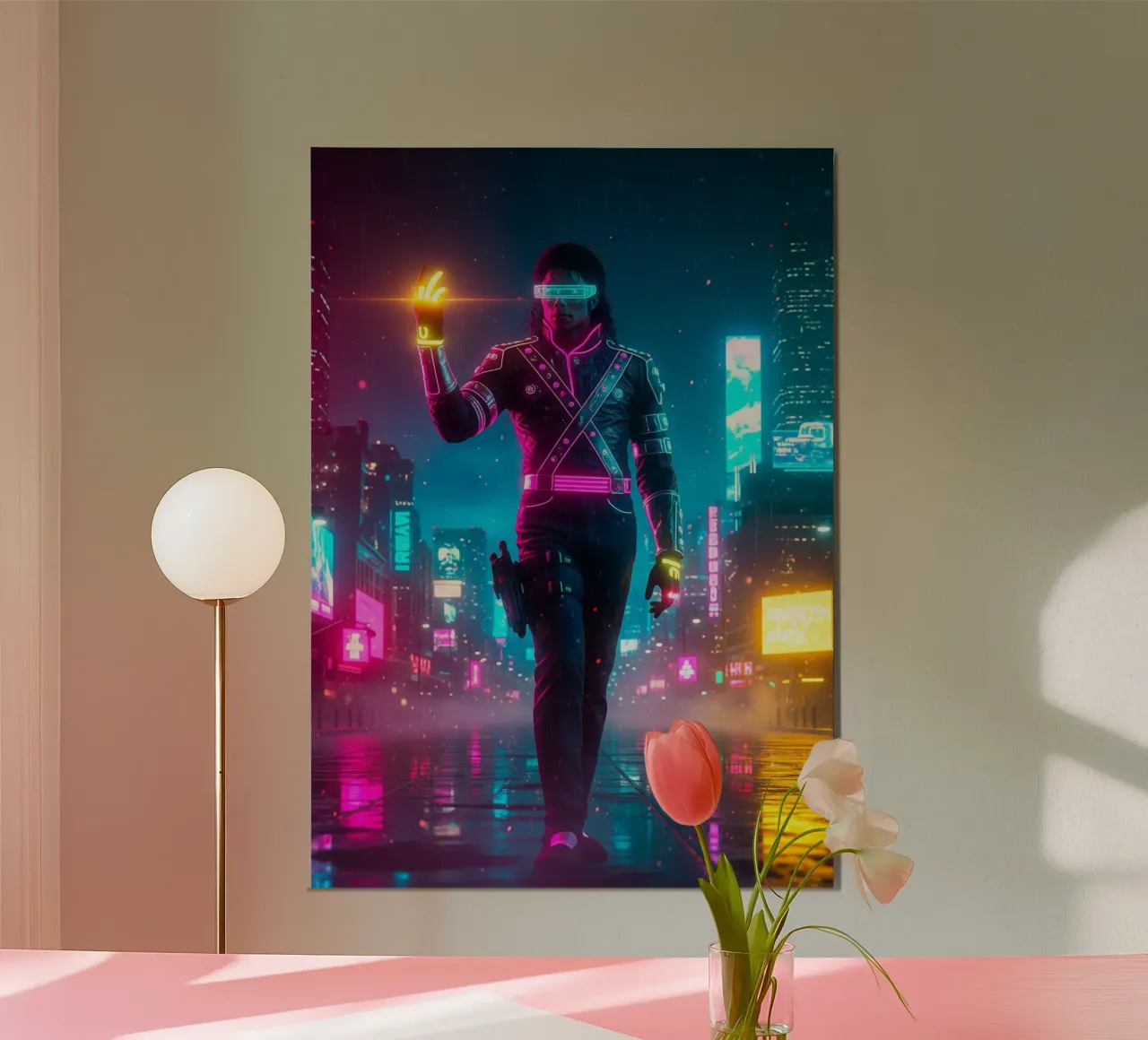 Michael Jackson - Cyber Punk art style (5) alluminio dibond da Lembayung art