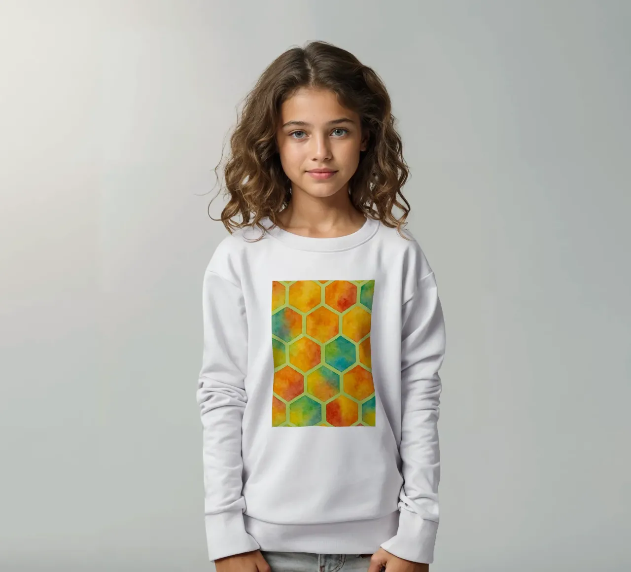 bee hive abstract drawing ilustration kids sweatshirt by Permatax