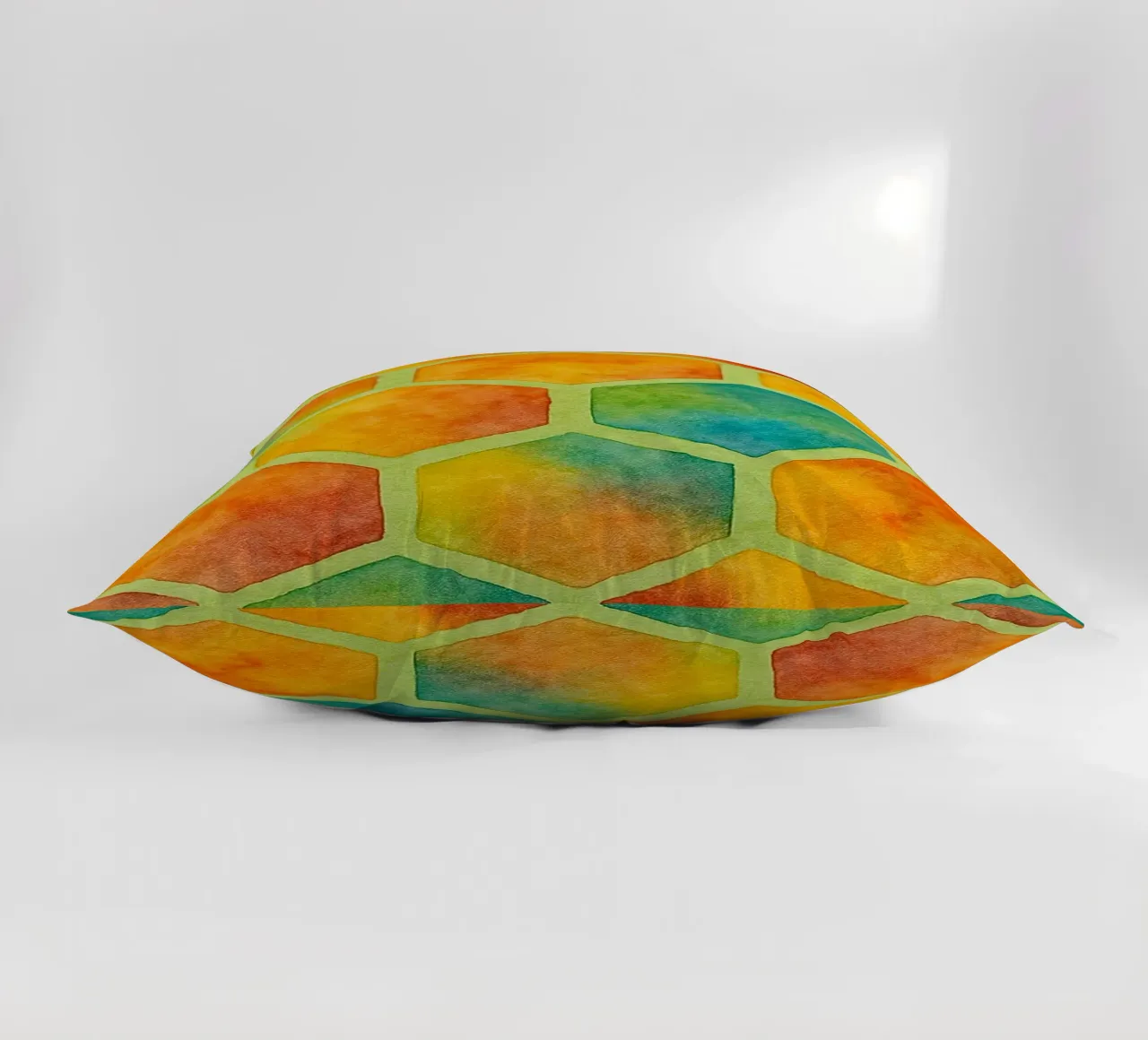 bee hive abstract drawing ilustration decorative cushion by Permatax