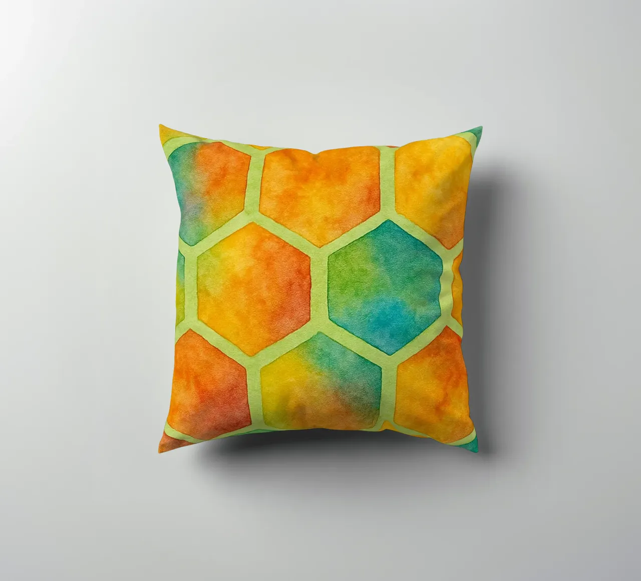 bee hive abstract drawing ilustration decorative cushion by Permatax