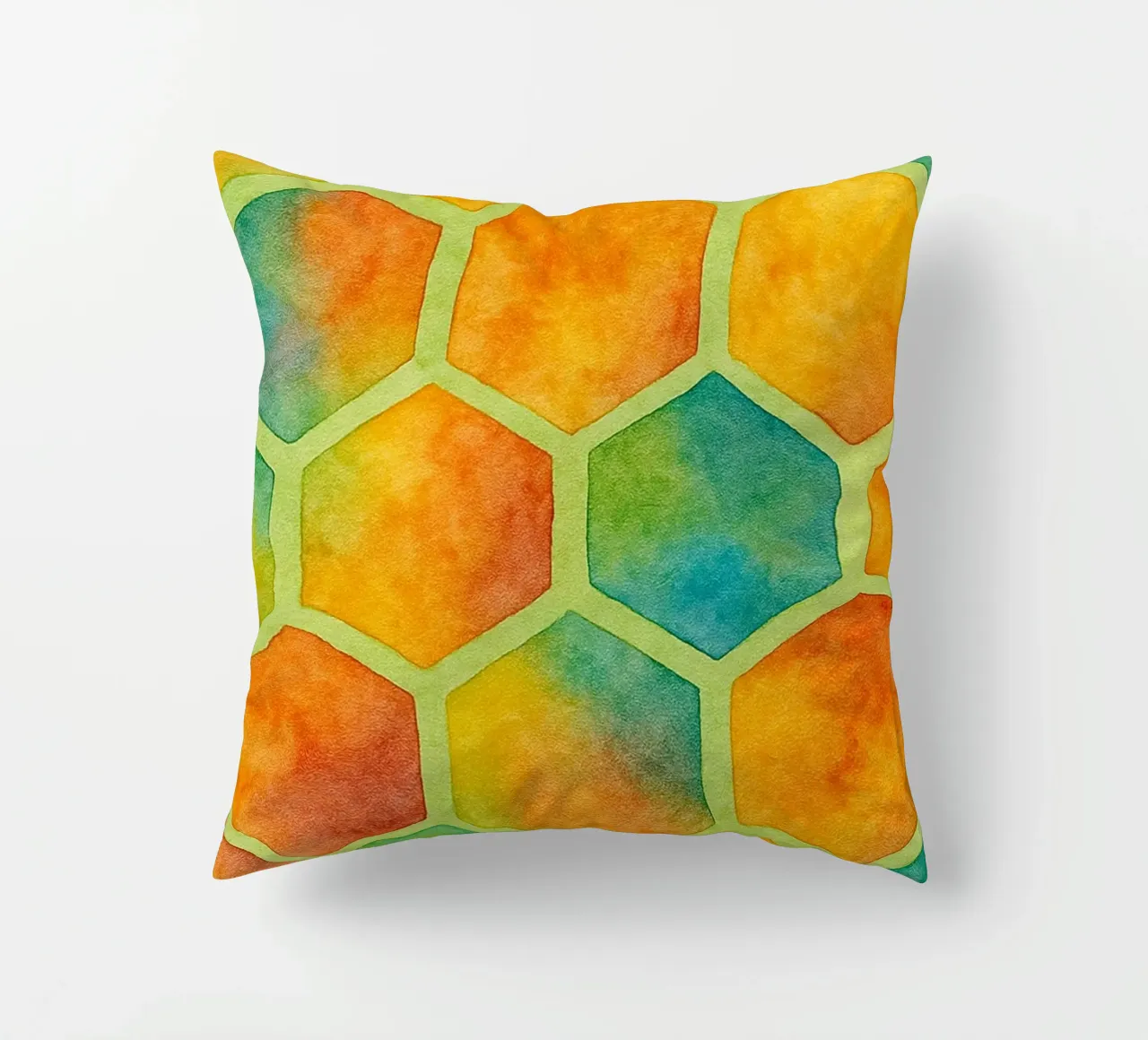 bee hive abstract drawing ilustration decorative cushion by Permatax