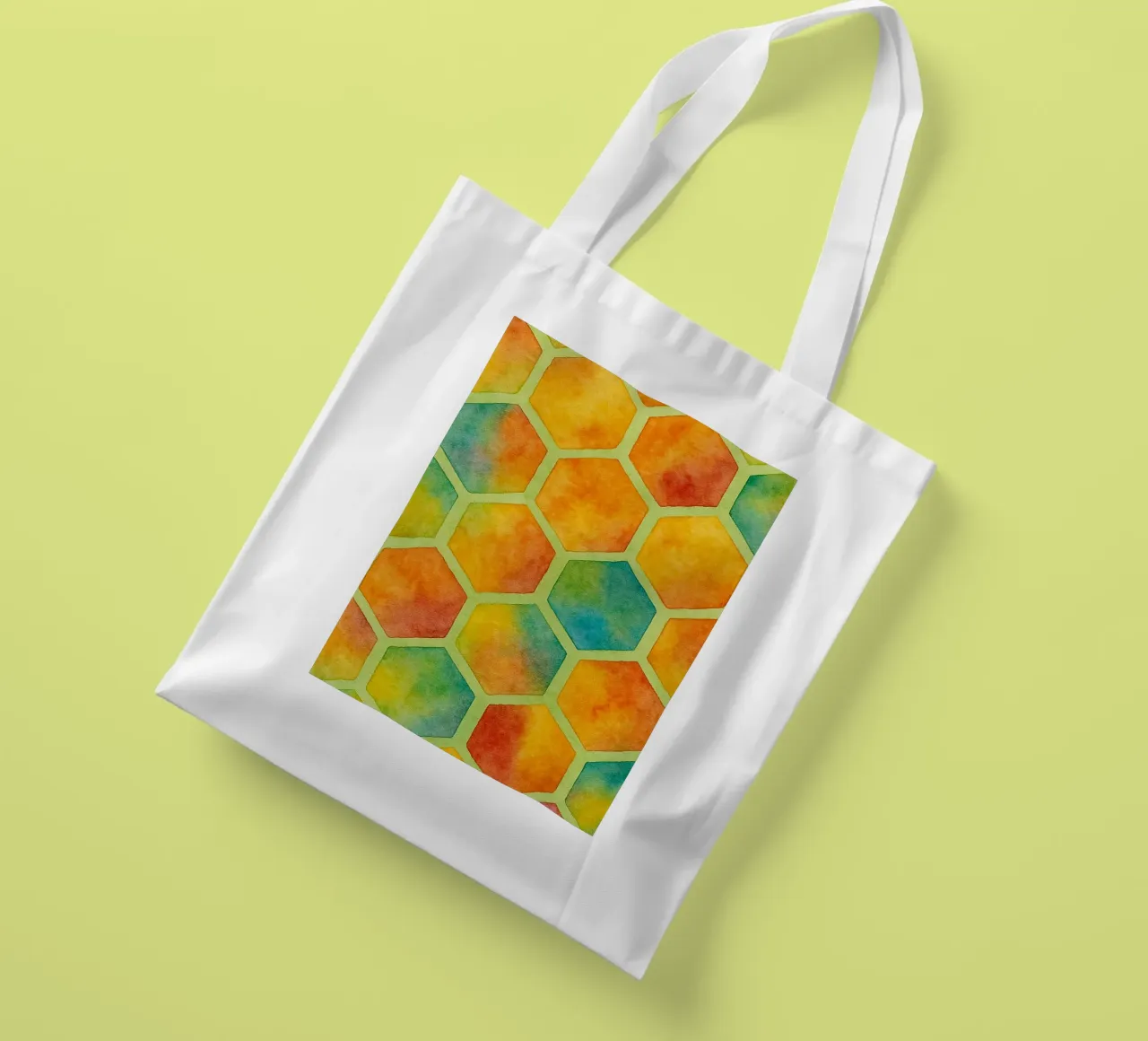 bee hive abstract drawing ilustration tote bag by Permatax