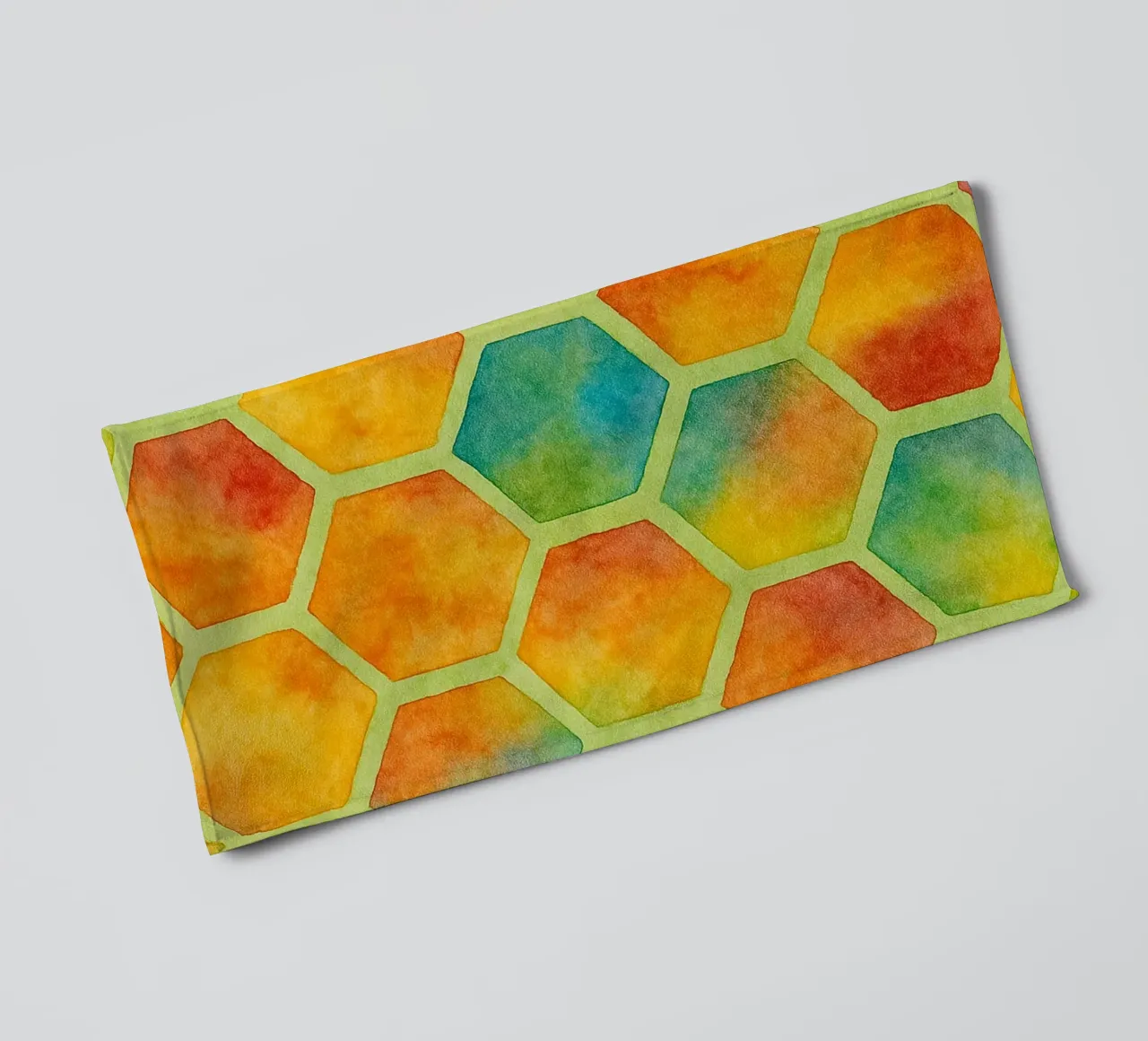 bee hive abstract drawing ilustration towel by Permatax