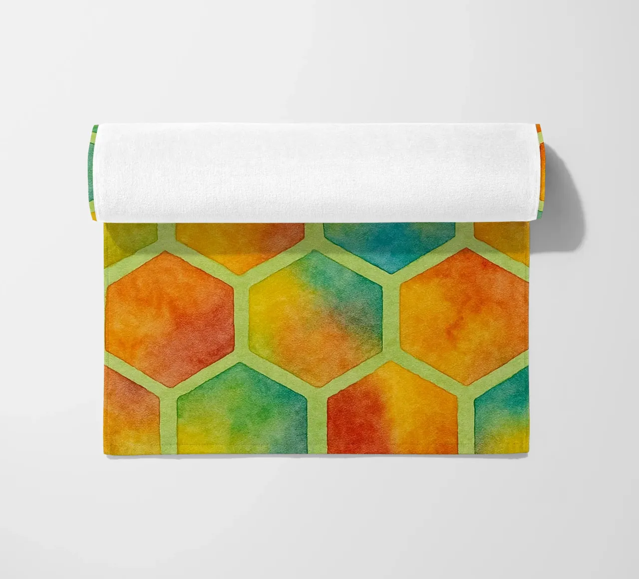bijenkorf abstracte tekening ilustratie strandhanddoek van Permatax
