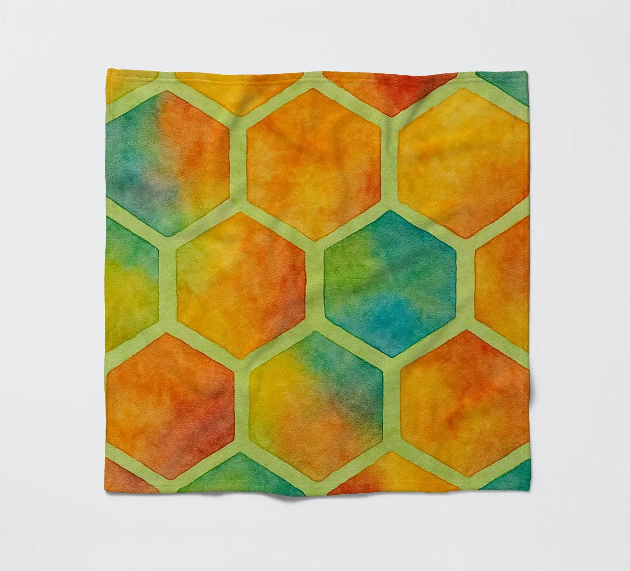 bee hive abstract drawing ilustration fleece blanket by Permatax