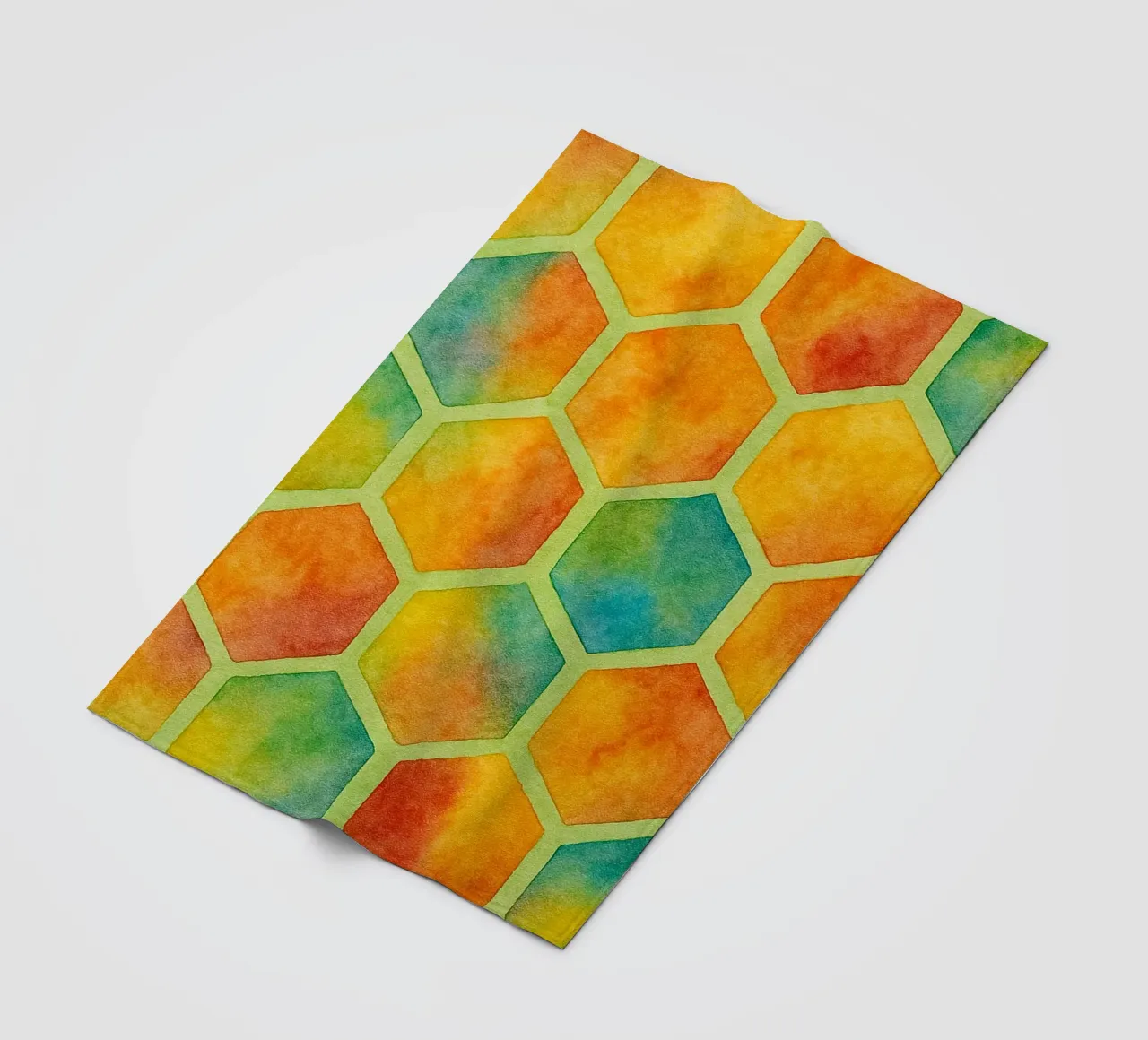 bee hive abstract drawing ilustration fleece blanket by Permatax