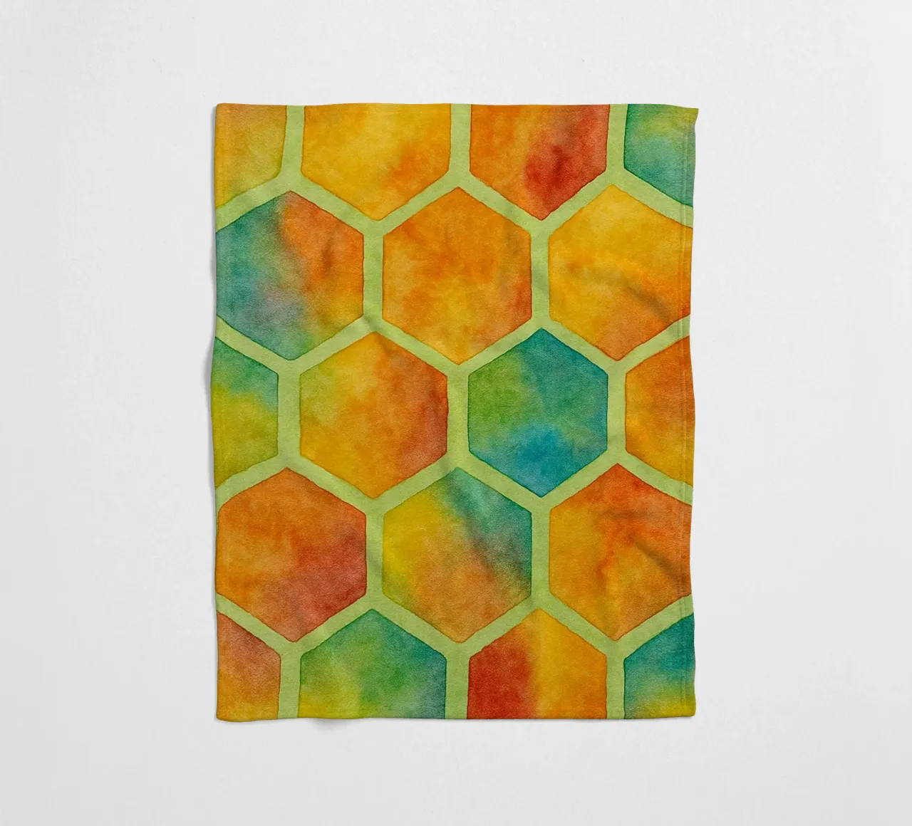 bee hive abstract drawing ilustration fleece blanket by Permatax