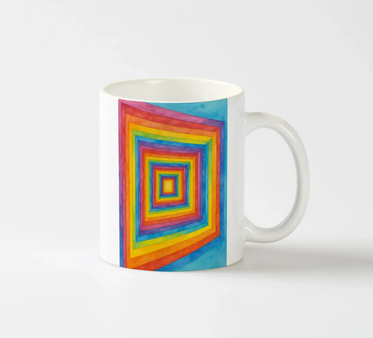 Disegno astratto di corridoio a forma di scatola tazza in ceramica da Permatax