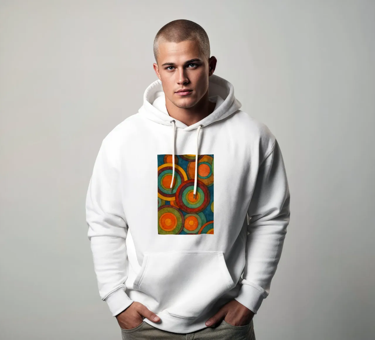 Ilustración de un círculo sudadera con capucha de Permatax