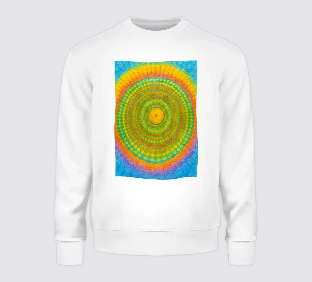 círculo sol dibujo abstracto ilustración sudadera de Permatax