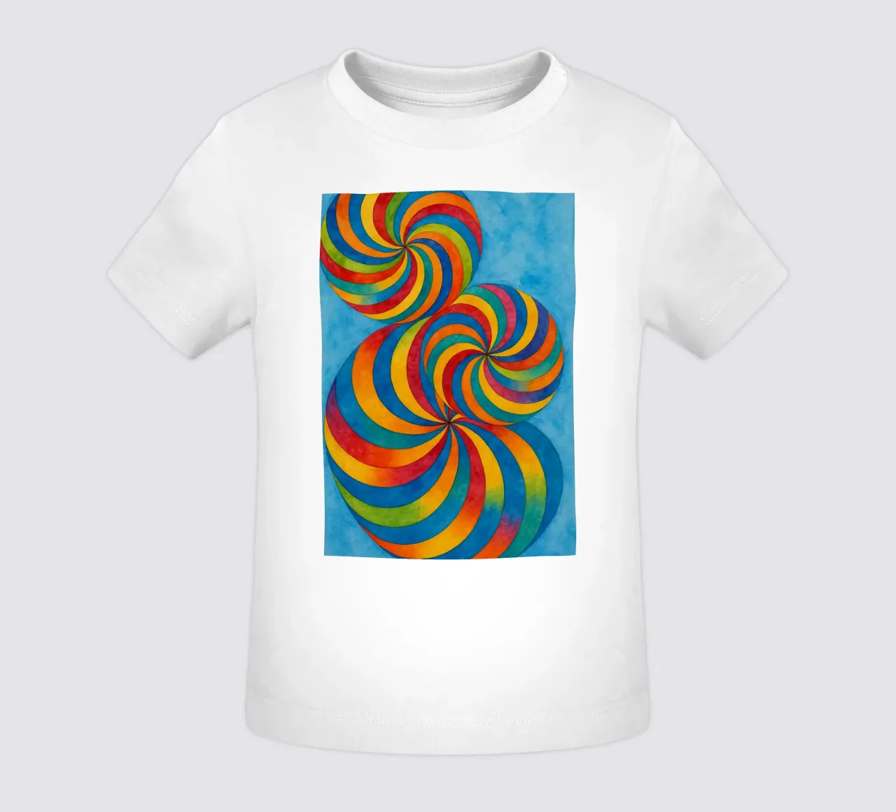 circular abstract drawing ilustration baby t-shirt by Permatax